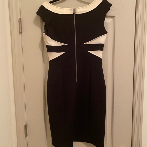 Black and White Maggy London Dress-Off Shoulder - Picture 2 of 2